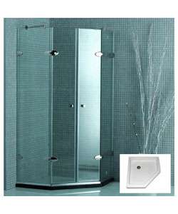 Vigo Frameless Double Door Tempered Glass Shower  