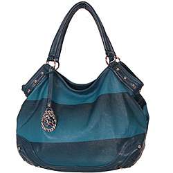 Candice Blue Ombre Nylon Hobo Bag  