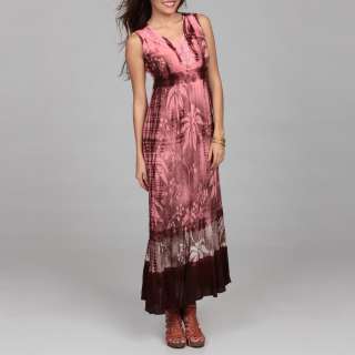 Lola P Womens Stencil Print Tie Dye Dress  