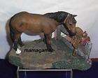 BEAUTIFUL Living Stone Encore QUARTER HORSE Statue Figurine w/ SADDLE 