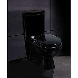 Ariel Opal 2 piece Dual Flush Black Toilet  