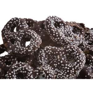 Chocolate Covered Pretzels with White Non Pareils  Grocery 