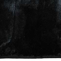Black Faux Fur Rug (7 x 10)  