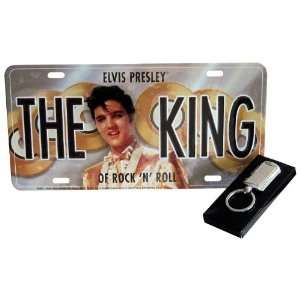  Elvis The King License Plate (with Key Chain) Automotive