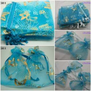 Skyblue Butterfly Organza Wedding Favor Gift Bags Pouch  