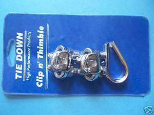 Stainless Wire Rope Clips (2) and Thimble (1), 1/4  