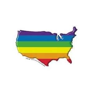  Rainbow USA Pride   Sticker / Decal Automotive