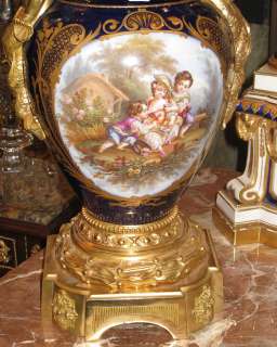 Louis XV Style Sevres Porcelain Gilt Bronze Candelabra  