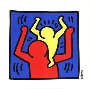   Untitled, 1987 (baby on shoulders) by Keith Haring 20x20 Baby