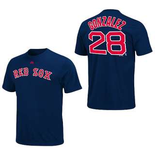 ADRIAN GONZALEZ Boston Red Sox T Shirt Jersey BLUE  