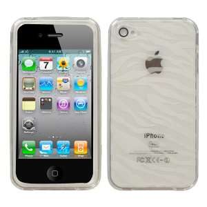  Apple iPhone 4 , T Clear Zebra Skin Candy Skin Cover 