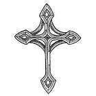 SILVER CROSS Religious Motif Embroidere​d Iron on Patch