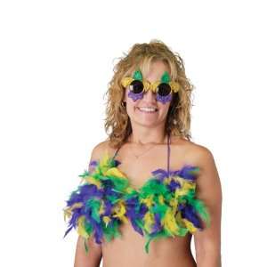  Mardi Gras Feathered Bikini Top Case Pack 60   682071 