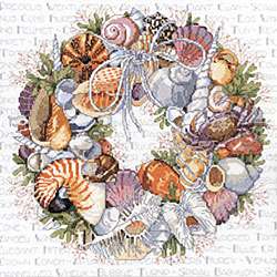 Seashell Wreath Counted Cross Stitch Kit  