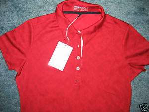 NEW NIKE GOLF RED COLLARED V NECK FIT DRY SHIRT,XS, $65  