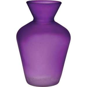 Purple Frosted Glass Vase (urn design) 