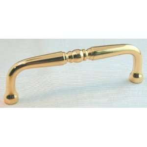 Ultra Hardware 3 1/2 Polished Brass Trendset Solid Brass Pull Handle 
