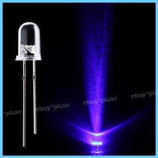   5mm UV Purple Round Water Clear LED Light Lamp 1000mcd For DIY  