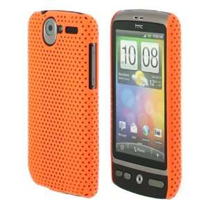   Orange Hard Perforated Mesh Case Cover for HTC Desire Electronics