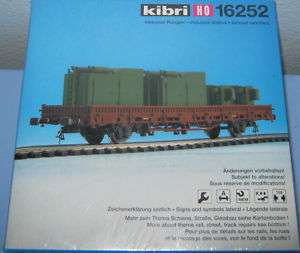 Kibri 16252 HO Scale Flat Wagon w/ Large machine parts  