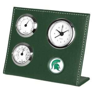    Michigan State Spartans Green Weather Clock