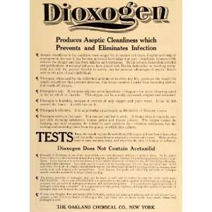  1909 Vintage Ad Dioxogen Peroxide Hydrogen Antiseptic 