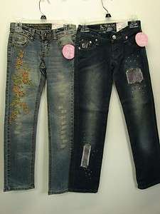 NWT 2 Total Girl Jeans Adjustable Waist Girls 7 Slim  