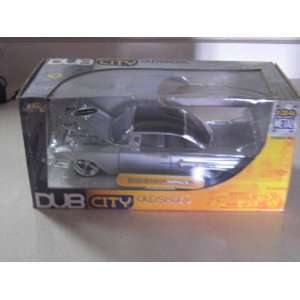  Dub City Old Skool 1960 Chevy Impala Silver with Black Top 
