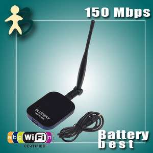 1000mW USB WiFi Wireless N Adapter+Antenna Blueway High  