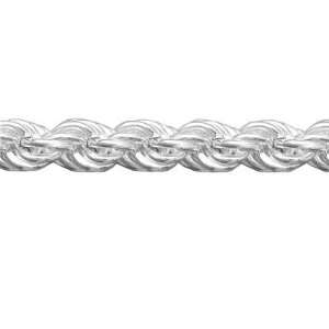   Ladies Sterling Silver 8 mm Extra Large Rope 20 cm Bracelet Jewelry