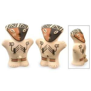  Ceramic statuettes, Cuchimilco Dolls (pair)