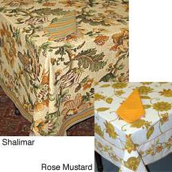 Cotton Floral Print Tablecloth (India)  
