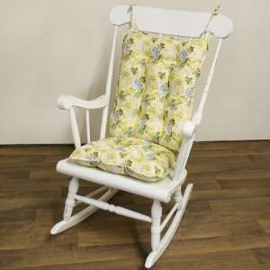 Standard Trixie Floral Rocking Chair Cushion in Corn Flower and Yellow