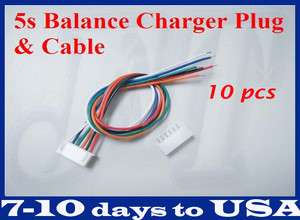 F00901 10 Balance Charger Plug & Cable 5s ,Lipo Battery  
