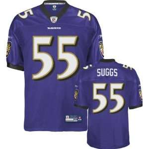 Terrell Suggs Jersey Reebok Authentic Purple #55 