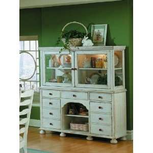   Style Antique White China Cabinet / Buffet Hutch