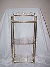 Vintage 3~tier Wrought Iron Metal Folding Plant Stand  