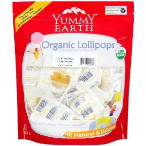 Yummy Earth Organic Lollipops Cheeky Lemon 12.3 oz. family size bag 