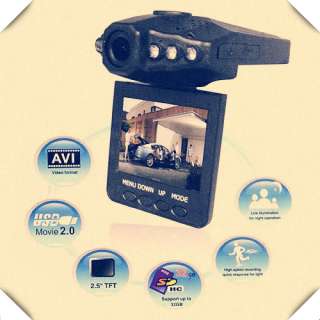 Color Car LCD Vehicle HD DVR 270° Monitor Camera Audio Video 