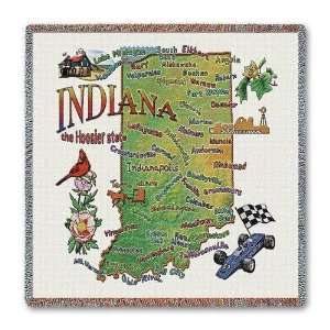  Indiana State Lap Square   54 x 54 Blanket/Throw
