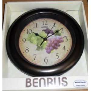  Benrus Decorative Wall Clock   Grape Motif