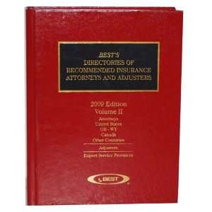   Recommended Insurance Attorneys and Adjusters (2 Volumes Set) Books
