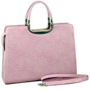  Woman Designer Briefcase Handbag Purse Bag Pink Office 