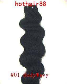 7pcs 20 inch human hair body wavy clip in extension 32 wid e80g