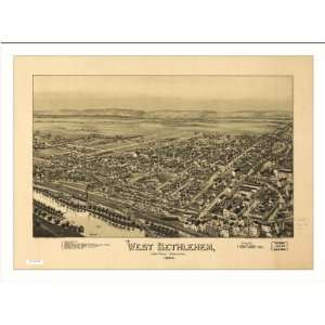 com Historic West Bethlehem, Pennsylvania, c. 1894 (M) Panoramic Map 