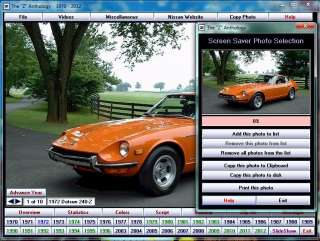 Nissan Datsun Z ZX Anthology 2012 DVD ROM photos videos  