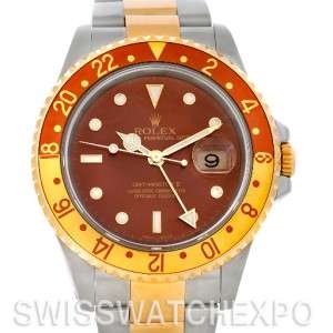 Rolex GMT Master II Mens 18k and Steel Watch 16713  