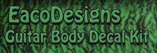 GREEN QUILTED MAPLE GUITAR BODY DECAL KIT  