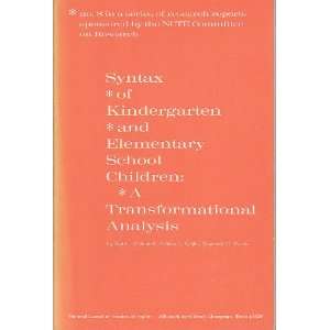  of kindergarten and elementary school children; A transformational 