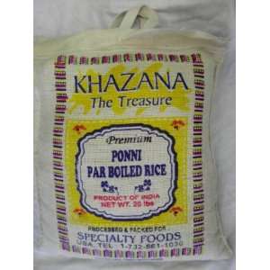  Khazana Ponni Parboiled Rice 20lbs 